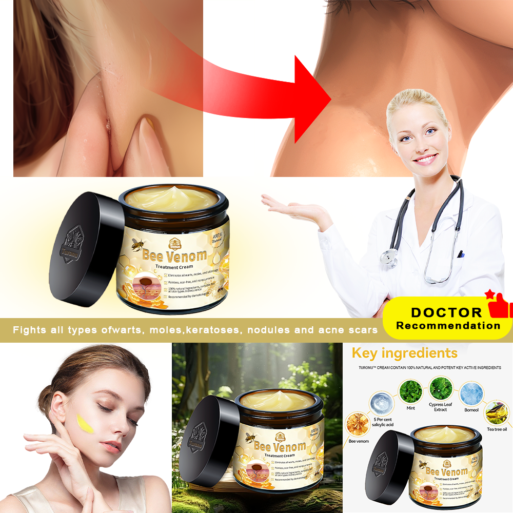 Turonu™ Bee Venom Skin Cream is approved by the Irish Association of Dermatology (IAD) (helps treat acne, warts, rosacea, psoriasis, age spots, eczema and reduces the appearance of stretch marks)👩‍⚕️✅